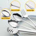 Pleafind 16 PCS Stainless Steel Serving Utensils Set, Includes Serving Spoons, Slotted Spoons, Forks, and Tongs