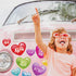18Pcs Valentine's Day Reflective Car Magnets, Cute Conversation Heart Fridge Stickers for Mailbox, Cabinets