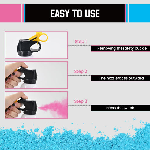 2Pack Gender Reveal Fire Extinguisher Pink or Blue Gender Extinguisher Gender Reveal Smoke Powder for Boy or Girl Baby
