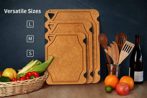 Cutting Board for Kitchen, Dishwasher Safe, Eco-Friendly, Non-Slip, Small, 11.5 x 9.25-inch, Natural Slate