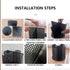 Rotatable Cup and Lid Organizer Box, 4 Compartments for Paper Cup Storage, Black
