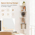 5-Tier (1, Tangkula Corner Shelf Wall Mount, Farmhouse Floating Corner Bookshelf, Industrial Modern Display Shelf