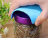 Mini Skater 3pcs 10x10x0.2CM Bar Coasters Square Silicone Coasters for Drinks Beverage Coffee Table Tea Coaster (Blue)