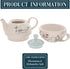 14.5 oz Set, Set, Summer 1 Count, Pavilion Gift Company - Happiness Ceramic Teapot and Tea Cup Watercolor Floral Tea
