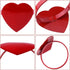 FEPITO 12Pcs Valentine's Day Heart Napkin Rings - Red Heart Napkin Holders for Table Decorations, Party, Wedding,