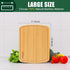 Homaxy Large Bamboo Cutting Boards for Kitchen,14.5x11.5" Wood L Cutting Board with Juice Groove, Wooden Butcher Block Chopping Board for Kitchen, Meat, Cheese, Fruit & Vegetables - Pre Oiled