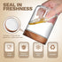 16oz+8oz 8-Pack Bumobum Overnight Oats Containers with Lids, Glass Mason Jars with Acacia Wood Airtight Lid, Wide Mouth