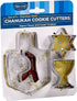 Rite Lite Chanukah Dreidel, Menorah, & Star of David Cookie Cutters Set, Perfect Hanukkah Cooking Accessories
