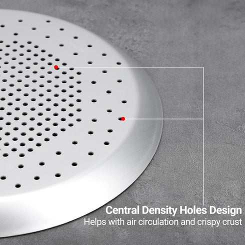 Beasea Pizza Pans with Holes - 8.5 Inch Heavy Duty Aluminum Alloy Round Pizza Crisper Baking Tray