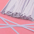 White Paper Twist Ties 100 Pcs - 5" Reusable Twisty Ties for Bags, Candy, Bread, Coffee Bags, Cake Pops