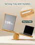 LYNG Bamboo Serving Tray with Handle, Decorative Ottoman Tray for Living Room, Coffee Table, Breakfast in Bed, Candle