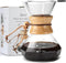 Pour Over Coffee Maker with Stainless Steel Filter, 20 oz Borosilicate Glass Carafe, Holds 3-4 Cups