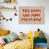Wheatwin 20x30 Inch Playroom Decor Wall Banner "This Room Was Made For Playin'" - Nursery Canvas Art, Kids Bedroom
