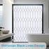 Windimiley Window Privacy Film, Moroccan Lattice Frosted Glass Clings, UV Sun Blocking, 17.5X78.7in, White