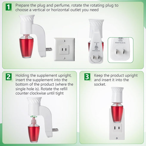 Saillong Wall Fragrance Plug in with Night Light, Compatible with Bath and Body Works Wallflower