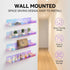 4 Pack 15" Hiceeden Iridescent Acrylic Floating Shelves, Wall Mounted Floating Bookshelf Organizer for Room, Clear Nail