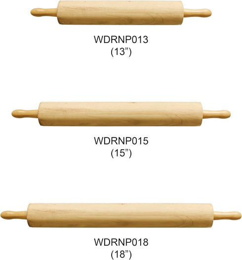 Thunder Group WDRNP015 Rolling Pin, 15", 3-1/4" Dia. Barrel