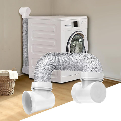 Dryer Connection Kit, Space Saving Dryer Vent, 90 Degree Elbow, Connector Kit for Tight Space