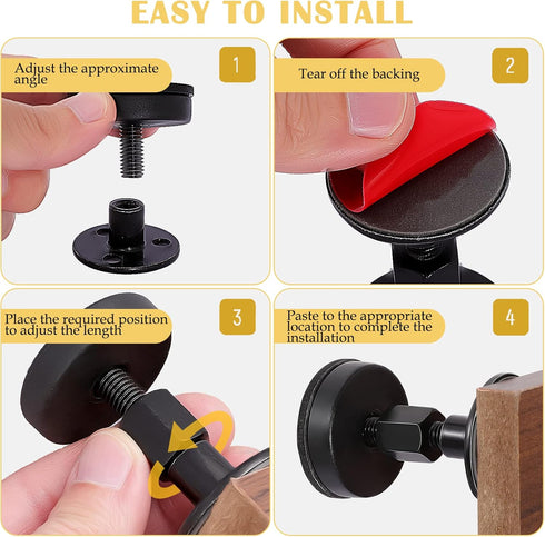 RAIHOMKIT 4 Pack Cabinets,30-68mm Headboard Stoppers,Adjustable Threaded Bed Frame Anti-Shake Tool,Bed Stoppers