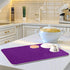 Deep Purple Dish Drying Mat for Kitchen Counter, 18 x 24 Inch Absorbent Microfiber Dry Dishes Pad for Decor