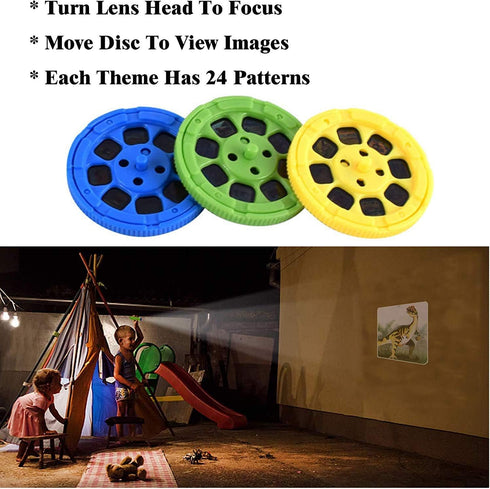 Georgie Porgy Children Projector Toys, Educational Science Set, Wall Ceiling Tent Torch Flashlight for Kids, Gifts with