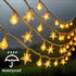 BYIZO 72 160 Crystal Globe & Star String Lights Plug in - FT LED Star Fairy String Lights with Remote Control Timer