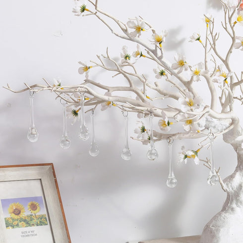20pcs 3inch LONGWIN Crystal Teardrop Chandelier Pendant Parts Wedding Party Christmas Tree Decorations Ornaments