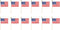 Beistle 12-Pack American Rayon Flag, 4-Inch by 6-Inch