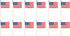 Beistle 12-Pack American Rayon Flag, 4-Inch by 6-Inch