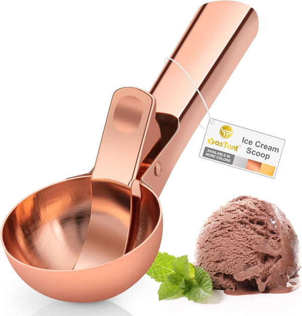 Premium Large Ice Cream Scoop with Trigger Ice Cream Scooper Stainless Steel,