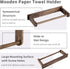 Wood-Paper-Towel-Holder-Under-Cabinet-Kitchen-Handmade - Wall Mounted/Adhesive No Drill Sturdy Roll Hanging Organizer