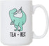 Artisan Owl Funny Tea Rex Tyrannosaurus Rex Mug, 15 oz Large Dinosaur Coffee Cup for Tea & Coffee Lovers