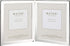 Maturi Silver Plated Double Photo Frame, Flat Edge Portrait, 4 x 6-inch (10 x 15cm)