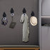 4 Pack Diamond Shaped Crystal Glass Wall Hooks, Rose Gold Jewelry Organizer for Hats, Necklaces, and Clothes