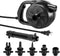 BUYMAX Electric Air Pump High Power Inflator & Deflator Valve with 5 Nozzles for Air Mattress, Rafts, Pools (300W Black)