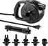 BUYMAX Electric Air Pump High Power Inflator & Deflator Valve with 5 Nozzles for Air Mattress, Rafts, Pools (300W Black)