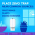 Zevo Flying Insect Trap Refill Cartridges, 4 Pack, Fruit Fly Trap, Fly Trap