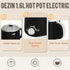 Dezin Hot Pot Electric, Rapid Noodles Cooker, 1.6 Liter Stainless Steel Pot with Temperature Control