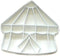 DETAILED CIRCUS TENT COOKIE CUTTER - White Plastic, Hand Wash Only, Made in USA