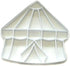 DETAILED CIRCUS TENT COOKIE CUTTER - White Plastic, Hand Wash Only, Made in USA