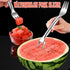 2 in 1 Stainless Steel Watermelon Slicer Cutter, Dual Head Fork Slicer, Fruit Cutting Tool for Picnics