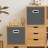 Yunkeeeper Fabric Cube Organizer with Handle, Foldable Storage Bins for Cloth or Accessory, 11x11x11, Set of 3 (Gray)