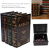Wooden Jewelry Box, Book Shaped Storage Case, Antique Fake Books Decor Hollow Book Bookcase Ornaments Wooden Craft for Home Office Car Decoration, Gift for Book Lovers by Weiyirot