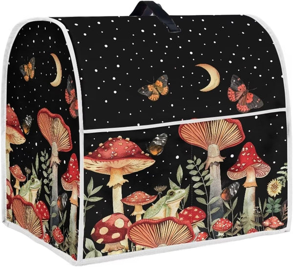 Moon Mushroom Butterfly Stand Mixer Dust-proof Cover, Organizer Bag with Multi Pockets for Kitchen Accessories