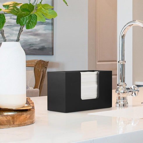 CMLKLZD 2 Pack Countertop, Commercial Paper Towel Dispenser Wooden Folded Paper Hand Towel Holder for Guest Bathroom