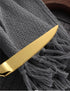 Steak Knife Set, 4-Piece Serrated Steak Cutlery, Gold Stainless Steel Steak Cutlery Knife for Home, Restaurant, Hotel,