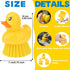 GTOTd Brush2 PackErgonomic Cute Ducky Washing Dish Palm Scrubber with Handle for Potato Vegetable Fruit Kitchen Gadgets