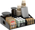 Coffee Station Organizer - New Upgrade Metal Coffee Bar Organizer for Countertop, Office Breakroom Tea Storage