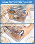 2 Pack Countertop Dynta Bread Box Bread Storage Container Airtight Recording Time Bread Box for Kitchen Plastic Bread