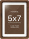 Homeforia 5x7 Picture Frame Brown Wood, Mortise & Tenon Dark Wooden 5